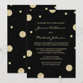 Confetti Parties scintillant Or | Invitations pour (Devant / Derrière)