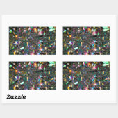 Confetti Partij Rechthoekige Sticker (Vel)