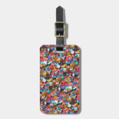 Confetti Party Carnival Colorful Paper Funny Bagagelabel (Voorkant verticaal)