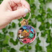 Confetti Party Carnival Colorful Paper Funny Sleutelhanger (Hand)