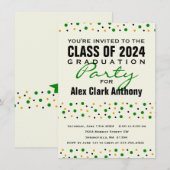 Confetti Party Invitation 2024 Afstuderen Kaart (Voorkant / Achterkant)