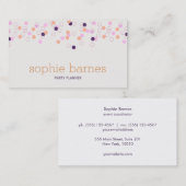 Confetti Party Planner Visitekaartje (Voorkant / Achterkant)
