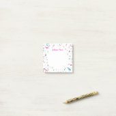 Confetti Party roze en Blue Sparkle Post-it® Notes (Op bureau)