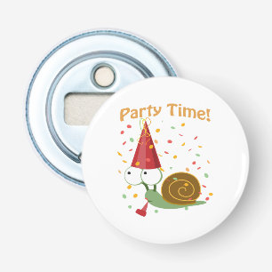 Confetti Party Time! slak Button Flesopener