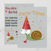 Confetti Party Time! slak Kaart (Voorkant / Achterkant)