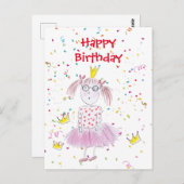 Confetti Party wit Briefkaart (Voorkant / Achterkant)