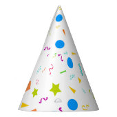 Confetti Patterned Paper Party Pet Feesthoedjes (Links)