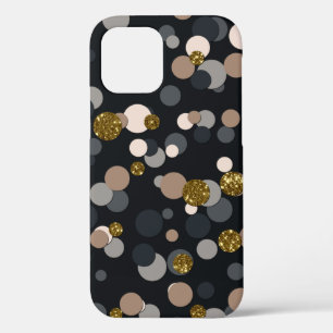 Confetti Peach, Maple, Grey and Gold Glitter iPhone 12 Pro Hoesje