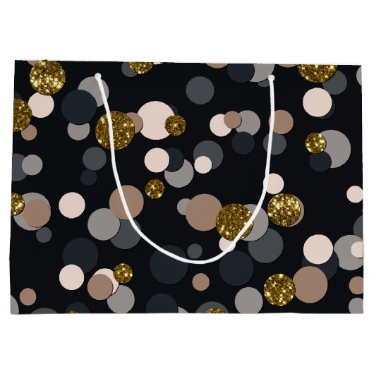 Confetti Peach, Maple, Grey and Gold Glitter Groot Cadeauzakje (Achterkant)