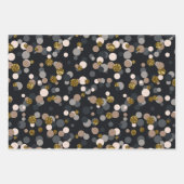 Confetti Peach, Maple, Grey and Gold Glitter Inpakpapier Vel (Voorkant)