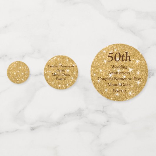 Confetti personnalisé 50e anniversaire de Mariage (Devant)
