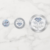 Confetti personnalisé du 60e anniversaire, diamant (Devant)