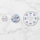 Confetti personnalisé du 60e anniversaire, diamant (Derrière)