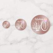 Confetti personnalisé table de fête du 40e anniver (Devant)