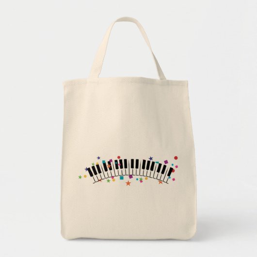 Confetti Piano Totebag Tote Bag (Voorkant)