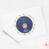 Confetti Polka Dot Personaliseert Stickers op zate (Envelop)