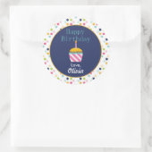 Confetti Polka Dot Personaliseert Stickers op zate (Tas)