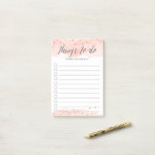 Confetti Pop | Blush | Aangepast om lijst te doen Post-it® Notes (Op bureau)