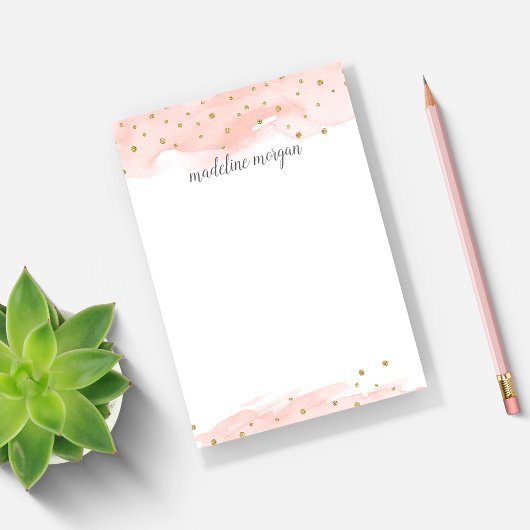Confetti Pop | Blush | Gepersonaliseerd Post-it® Notes