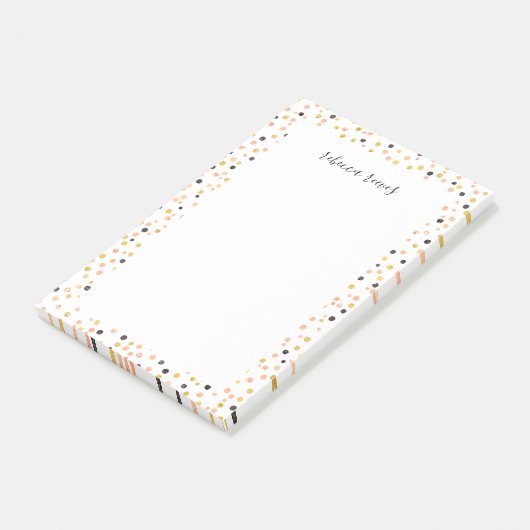 Confetti Pop Gepersonaliseerd Post-it® Notes (Schuin)