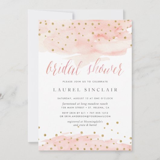 Confetti Pop | Invitation de douche nuptiale (Devant)