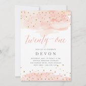 Confetti Pop | Invitation de fête du 21e anniversa (Devant)