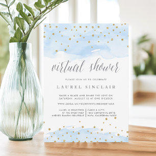 Confetti Pop Virtuele bridal of Baby shower Kaart