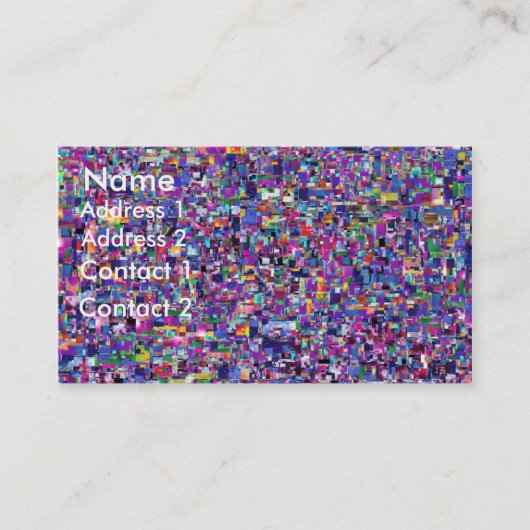Confetti-profielkaart Visitekaartje (Voorkant)