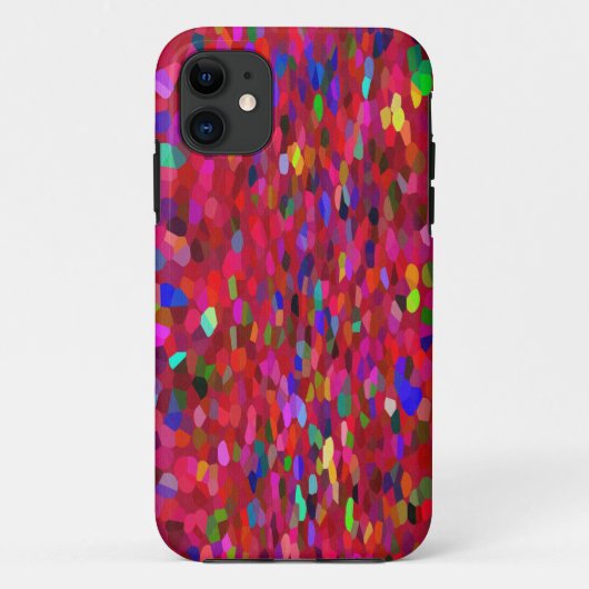 Confetti rand in rood Case-Mate iPhone case (Achterkant)
