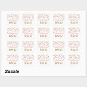 Confetti rose or Welcome Back Sticker Carré (Feuille)