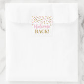 Confetti rose or Welcome Back Sticker Carré (Sac)