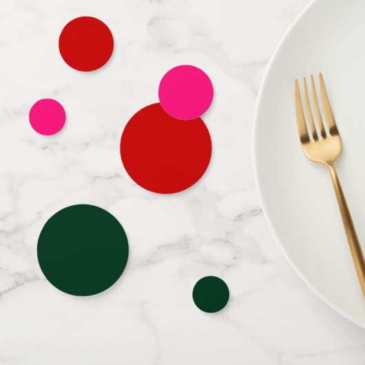 Confetti rouge vert et rose (Groupe)