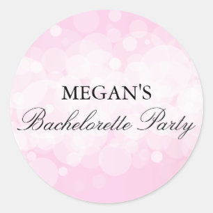 Confetti Roze Bachelorette Party Sticker
