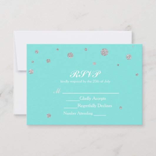 Confetti RSVP Parties scintillant Turquoise & Arge (Devant)