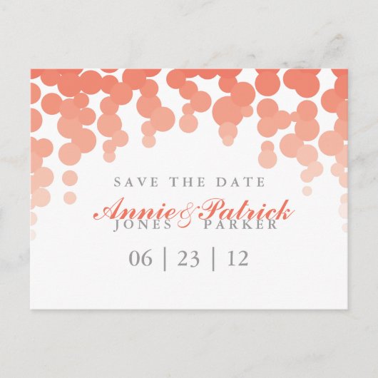 Confetti Save the Date Briefkaart (Voorkant)