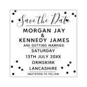 Confetti Save the Date DIY Weddenschap Rubber Stam Rubberstempel (Afrduk)
