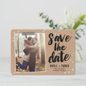 Confetti Save The Date Kaart (Staand voorkant)