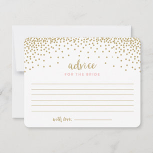 Confetti Shower Advisekaarten voor Vrijgezellenf Advieskaart