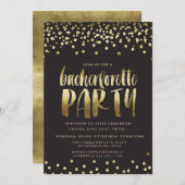 Confetti SPARKLE BACHELORETTE ARTIJ Uitnodiging (Voorkant / Achterkant)