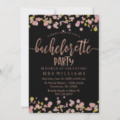 Confetti Sparkle Bachelorette Party Invitation (Devant)