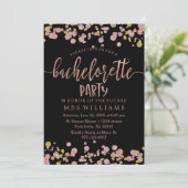 Confetti Sparkle Bachelorette Party Invitation (Debout devant)