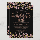 Confetti Sparkle Bachelorette Party Invitation (Devant / Derrière)