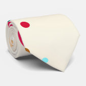 Confetti Sparkle Polka Dots Pattern Stropdas (Opgerold)