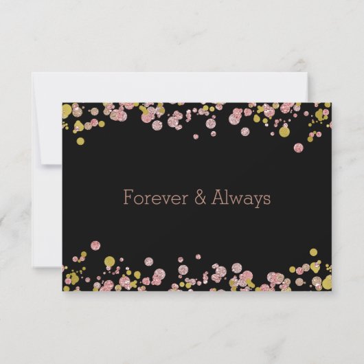 Confetti Sparkle Rose Merci Mariage or (Dos)