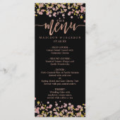 Confetti Sparkle Shine Rose Gold Mariage Menu (Devant)