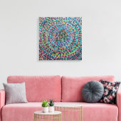 Confetti Spirals Stretched Canvas Print (Insitu (Woonkamer))