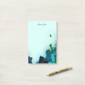 Confetti Splatter Boarder Waterverf Post-it® Notes (Op bureau)