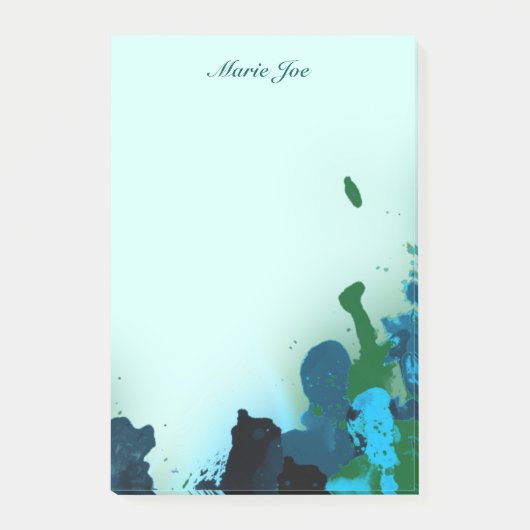 Confetti Splatter Boarder Waterverf Post-it® Notes (Voorkant)