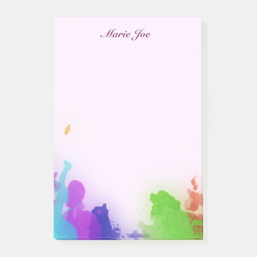  Confetti Splatter Canvas Waterverf Post-it® Notes (Voorkant)