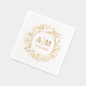 Confetti Splatter Fun Monogramme & Mariage de date (Gauche)